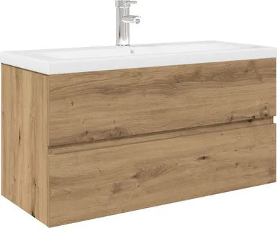 Produktbild von Waschbeckenunterschrank mit Einbaubecken und Wasserhahn