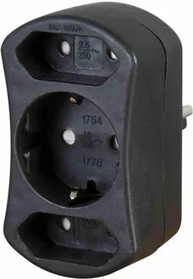 Obrázok produktu pre Kopp 177605002, Priamy, Priamy, 250 V, 16 A, Čierna, Samec/Samica