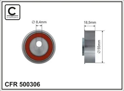 Produktbild von CAFFARO 500306 Umlenkrolle Zahnriemen Ø55mm für KIA SORENTO I (JC) für HYUNDAI SANTA FÉ I (SM) für MITSUBISHI GRANDIS (NAW)