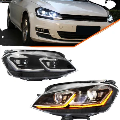 Obrázek produktu pro Světlomet, 12 V, kompatibilní s Golfem 7, potkávací světla LED, dálková světla pro déšť a mlhu, sekvenční blinkry