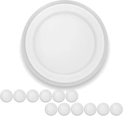Imagen del producto de Tapas reutilizables para yogur, de 67 mm de diámetro, paquete de 12 unidades, para vasos de yogur