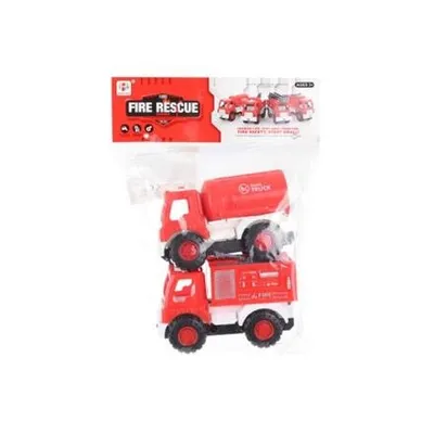 Produktbild von Feuerwehrauto und Tankwagen Spielzeug Set, Tankwagen 13 x 85 cm, Feuerwehrauto 12,5 x 8 cm
