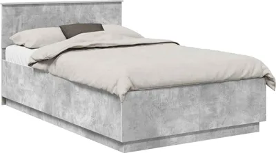 Obrázok produktu pre Rám postele Betónovo sivá 135 x 190 cm Kompozitné drevo