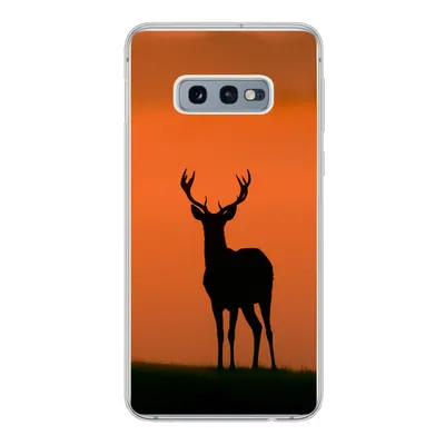 Produktbild von MuchoWow® Handyhülle Schutzhülle Hülle für Samsung Galaxy S10e Hirsch - Scherenschnitt - Nebel Silikon Softcase Handy Hülle - Handy