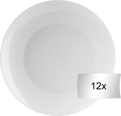 Produktbild von Speiseteller - Ø 27 cm - Weiß - Porzellan - 12er Set