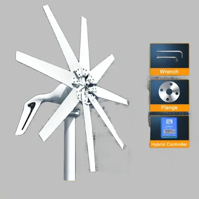 Produktbild von Windturbine – Horizontale Windkraftanlagen – Kleine Windgeneratoren – Nachhaltige Energie – 1000 Watt Leistung
