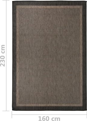 vidaXL Outdoor-Teppich Flachgewebe 160x230 cm Dunkelbraun