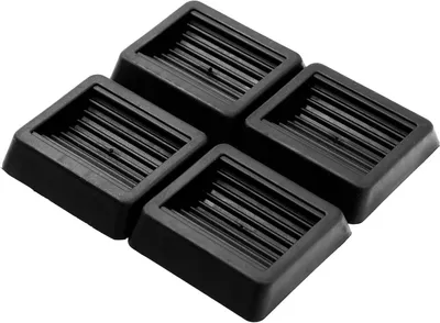 Produktbild von 4 Stück rutschfeste Möbeluntersetzer aus Gummi in Schwarz
