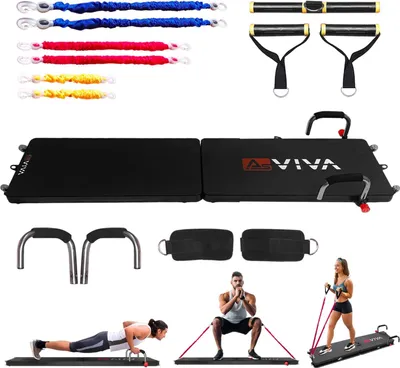 Produktbild von Fitness Board klappbar AsVIVA FB1 30 in 1 Heimtrainer mit Widerstandsbändern für Zuhause Ganzkörpertraining
