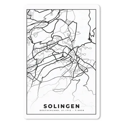 Produktbild von MuchoWow® Mauspad Mousepad Solingen - Karte - Stadtplan 40x60 cm - Mousepads - Maus Mat - Pad - Mausunterlage - Schreibtisch Accesoire