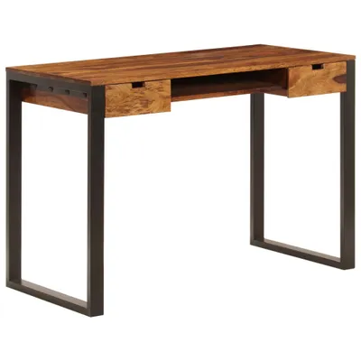 Produktbild von Schreibtisch 110 x 55 x 78 cm Massivholz Akazie und Stahl