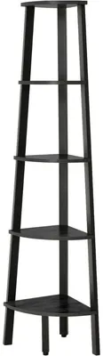 Produktbild von Hoppa! | Eckschrank | 5 Ebenen - Braun/Schwarz - Metall - 34 x 34 x 159 cm