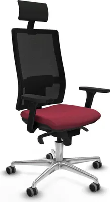 Produktbild von Bürostuhl mit Kopfstütze Piqueras y Crespo 3D086G1 Granatrot