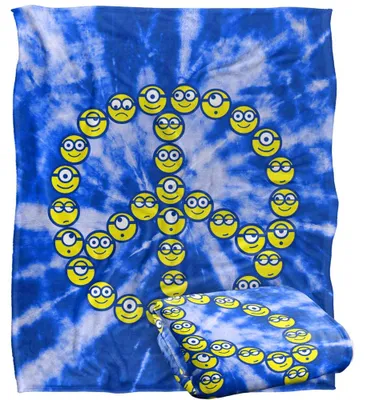 Produktbild von LOGOVISION Minions Blanket, 152 x 127 cm, Peace Sign Minions Silky Touch, superw