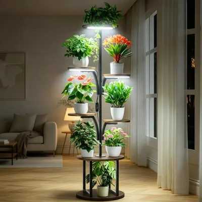 Produktbild von Pflanzenstand mit Wachstumslicht - 7 Ebenen - Innen/Außen