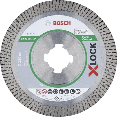 Produktbild von Bosch X-LOCK Diamanttrennscheibe Best for Hard Ceramic 115 x 22,23 x 1,4 x 10 mm - 2608615134