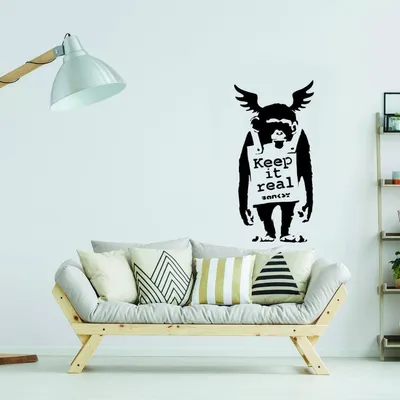Affe mit „Laugh Now“-Motiv im Street-Art-Stil – Decords Wandtattoo, Produktansicht 1