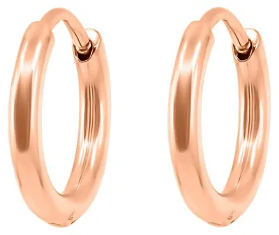 Produktbild von Nuoli® Mini Kreolen Damen Rosegold (Durchmesser: 12mm) Ohrstecker Creolen für Fr