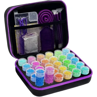 Produktbild von Diamond Painting Aufbewahrungsbox mit 30 Fächern - Sortierbox für Perlen & Zubehör, Organizer für Erwachsene