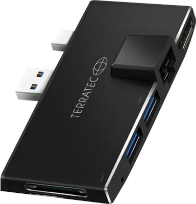 Obrázok produktu pre Terratec CONNECT Pro2 káblový USB 3.2 Gen 1 (3.1 Gen 1) typ A čierny