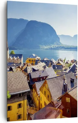 Produktbild von Bild auf Leinwand - Leinwandbild - Einteilig - Berge See Wasser - 80x120cm - Wand Bild - Wanddeko - Wandbilder - Leinwanddruck - Wanddekoration - Leinwand bilder - Wandbild - PA80x120-3955