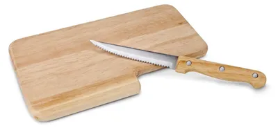 Brotbrett-Set mit integriertem Brotmesser, 23x14x1,2 cm