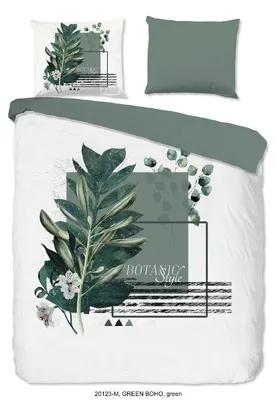 Immagine prodotto di Biancheria da letto "Green Boho" - Verde - (200x220 cm) - 100% poliestere