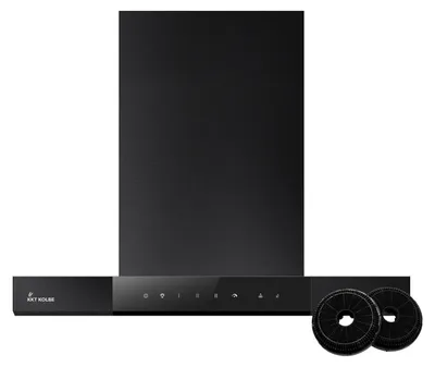 Produktbild von Dunstabzugshaube 60 cm | A+++ | 754 cbm/h | Wandhaube | Umluft | Abluft | Automatik-Modus | schwarz | Glas | Nachlaufautomatik | Bi-Color LED | Touch