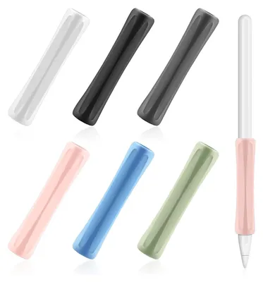Produktbild von 6 Stück Silikon Schutzhülle Griff,Silikon Griff Compatible with Apple Pencil 1.und 2.Gen,Pencil Schutzhülle Zubehör Ergonomisches Ärmelzubehör Hülse