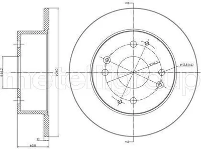 Produktbild von 2x METELLI Bremsscheibe 23-0578 für HONDA Accord VI Limousine (CK CG CH CF8)