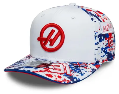 Produktbild von Haas F1 Cap, Team, Esteban Ocon, 9SEVENTY, New Era, Silverstone Special Edition, Weiß, 2026