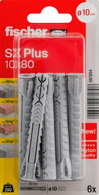 Produktbild von fischer Spreizdübel SX Plus 10 x 80 K, 6 Stück