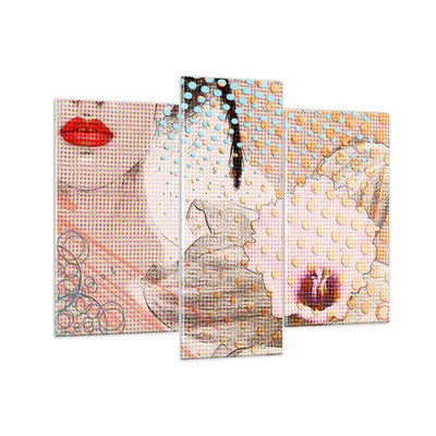 Produktbild von Bilder auf glas - Blume Dame Kleid Eleganz - 130x100cm - Glasbilder - Wandbilder - Kunstdruck - zum Aufhängen bereit - Wanddekoration aus Glas - Glas Bilder - Wandbild auf Glas - GCB130x100-3140