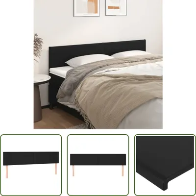 Produktbild von The Living Store Kopfteile 2 Stk. Schwarz 80x5x78/88 cm Kunstleder