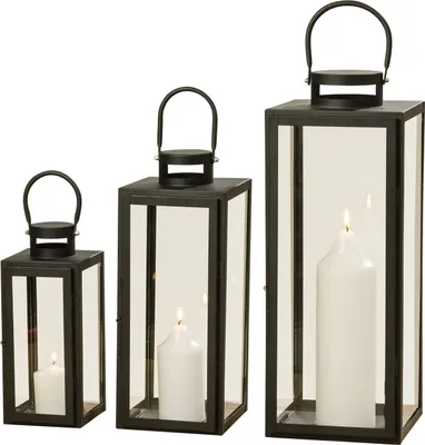 Obrázek produktu pro Boltze Laterne Arana, Černá, Průhledná, Sklo, Kov, Svíčka, 5,75 kg, 260 mm, 260 mm