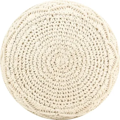 Produktbild von vidaXL Makramee Sitzpuff Handgefertigt 45x30 cm Baumwolle