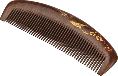 Produktbild von Hoelzerner Haarkamm Feinzahn-Holzkamm fuer Frauen Kein statischer natuerlicher entwirrender Sandelholzkamm