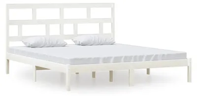 Immagine prodotto di vidaXL Letto in legno massiccio bianco 180x200 cm