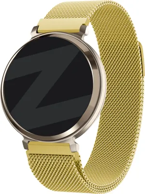 Produktbild von Bandz Milanese Loop Band – Milanese Smartwatch-Armband 14 mm mit Magnetverschluss passend für Garmin Lily 2 (nur zweite Version) – Gold