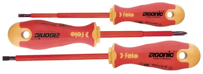 Produktbild von Felo Schraubendreher Satz VDE, ERGONIC, 3-tlg SL, PH