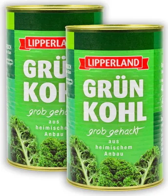 Produktbild von LIPPERLAND GRÜNKOHL handverlesen vegan 2x Konserve Füllm 4KG ATG 2,8KG