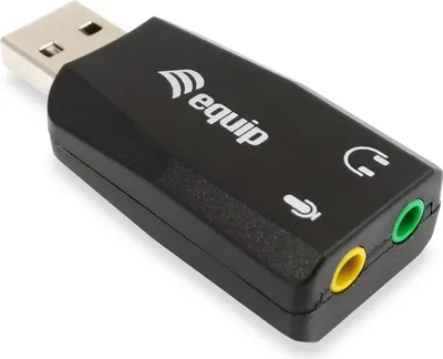 Immagine prodotto di Equip Adapter USB-A->      2x3.5mm St/Bu             schwarz