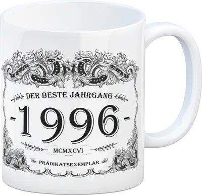 Produktbild von 1996 der beste Jahrgang Kaffeebecher Tasse Kaffeetasse Geburtsjahr Geburtstag