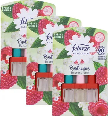 Produktbild von 3 x Febreze Bodensee Beerenblüten Duftstecker Nachfüller je 20ml