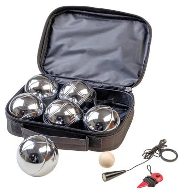 Produktbild von Happy People 74001 - Boulekugeln in Nylontasche (6 Stück) Boule Cochonnet Metall