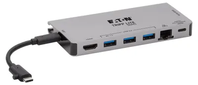 Obrázek produktu pro Tripp Lite U442-DOCK5D-GY, Kabel, USB 3.2 Gen 1 (3.1 Gen 1) Type-C, 100 W, 10,100,1000 Mbit/s, Šedá, MicroSD (TransFlash), SD