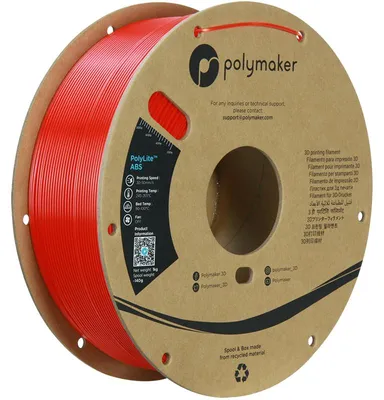 Produktbild von Polymaker PolyLite ABS Filament Red 1.75mm 1Kg