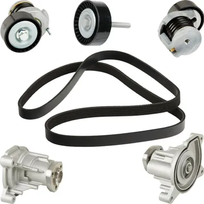 Produktbild von RIDEX 4172P0057 Wasserpumpe + Keilrippenriemensatz für VW GOLF VI (5K1) Golf V Schrägheck (1K1) TIGUAN (5N) Passat Variant (3C5) für AUDI A3 Sportback