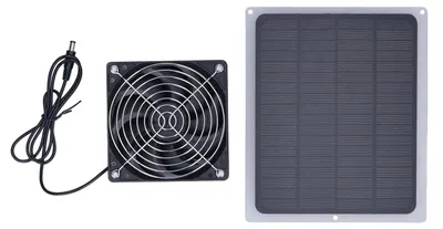 Obrázok produktu pre Solárny ventilátor - Záhradný ventilátor - Energeticky efektívny - Vodotesný - Solárna energia - Vhodný pre skleník a kurín - 6W