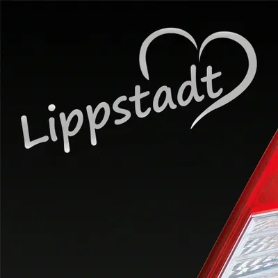 Produktbild von Auto Aufkleber Lippstadt LP Soest Herz Stadt City Liebe 19x8 cm Silber Sticker Heckscheibenaufkleber